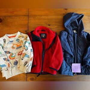 LOT of Toddler Boys Outerwear Size 3T